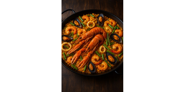 Meeresfrüchte Paella für 4 Personen